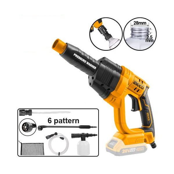 Máy xịt rửa dùng pin Lithium-ion 20V Ingco CPWLI2008