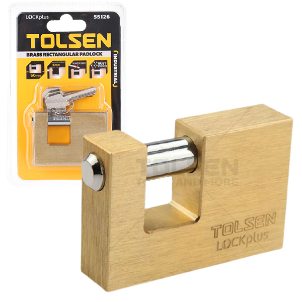 Ổ khóa đồng cầu ngang 60mm Tolsen 55126